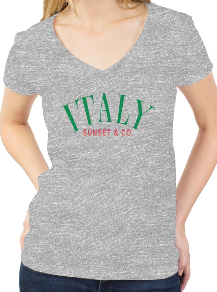 V - Neck Tee Shirt - Italy