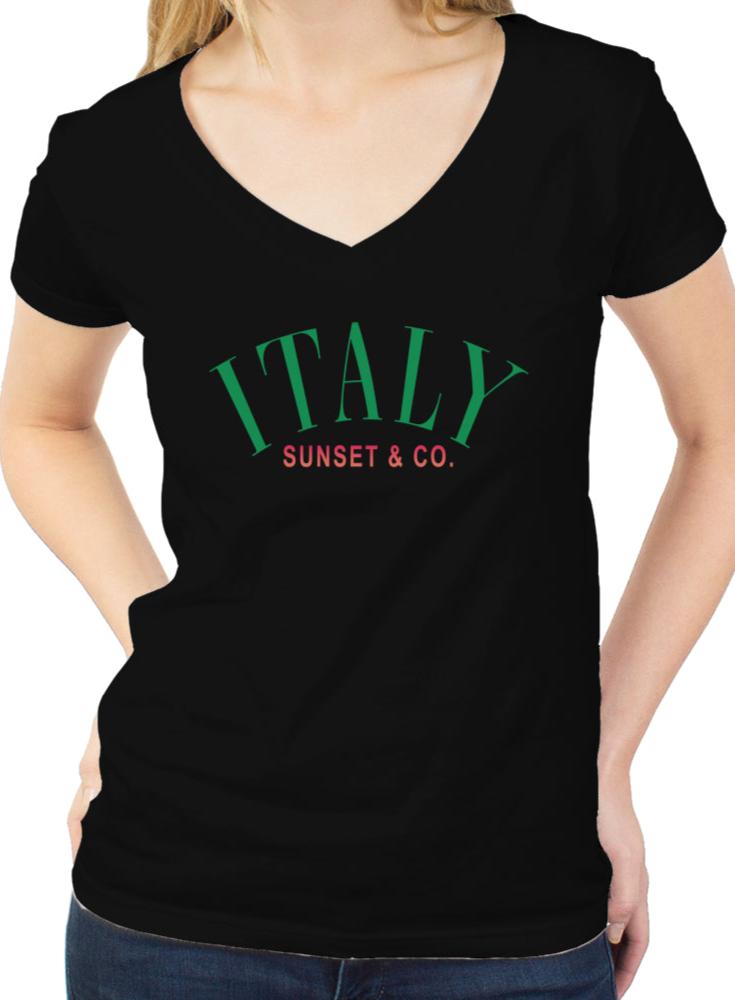 V - Neck Tee Shirt - Italy