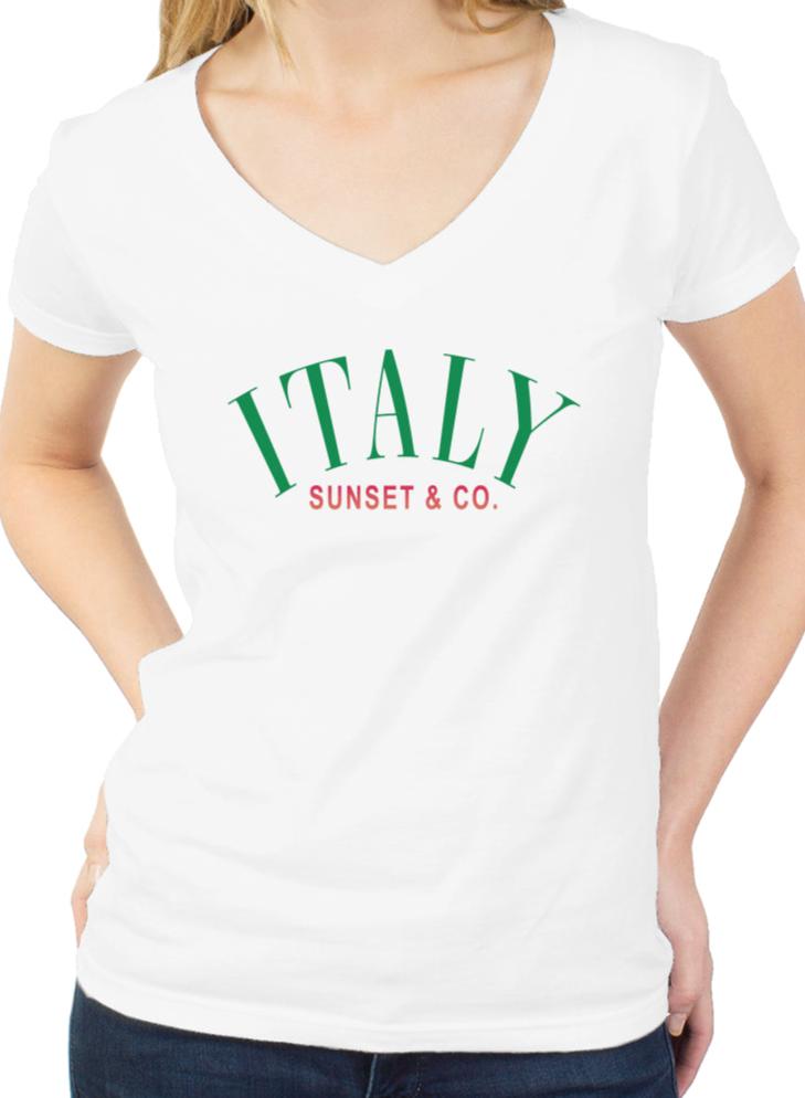 V - Neck Tee Shirt - Italy