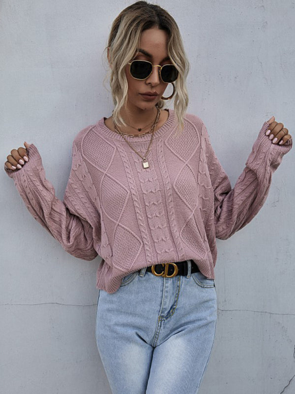 Crew Neck Long Sleeve Casual Sweater