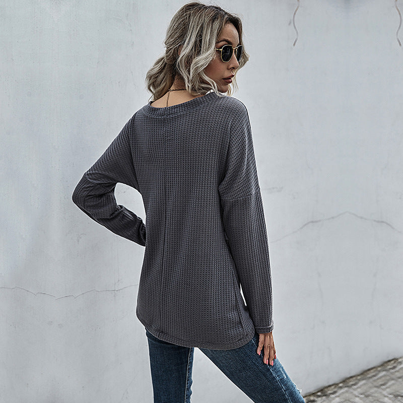 Deep V Neck Knit Sweater