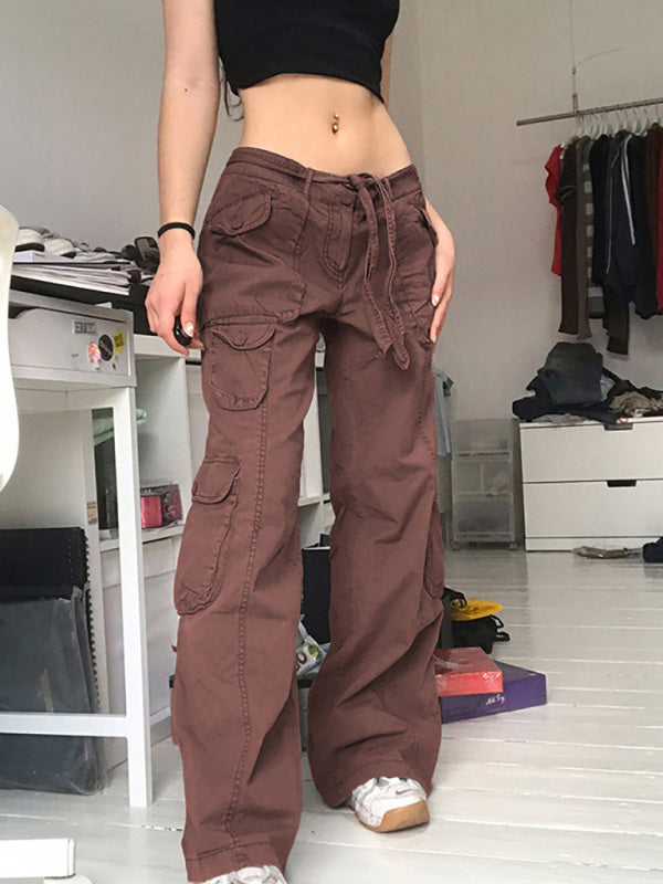 Drawstring Cargo Pant Brown