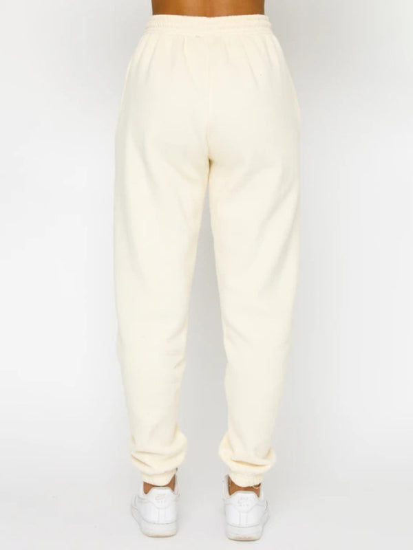 Essential Crew Jogger Set White pants back