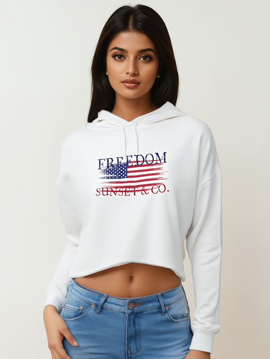 Lightweight Crop Hoodie - Freedom