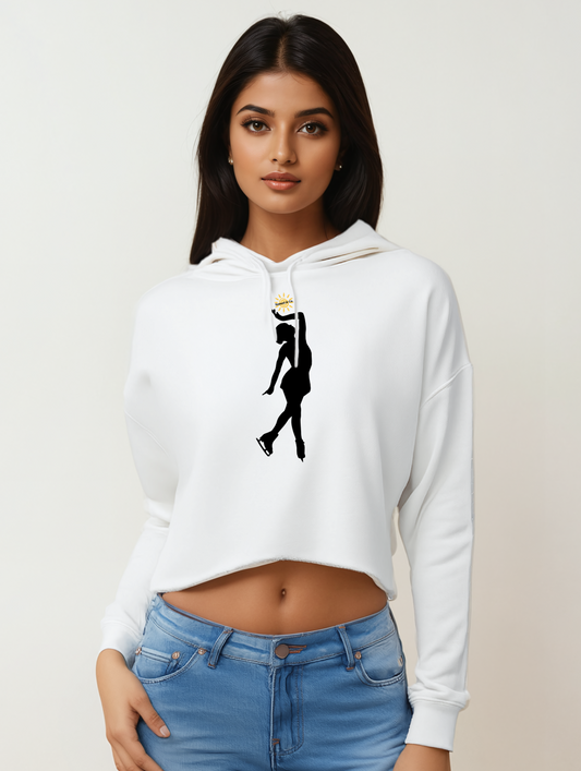 Lightweight Crop Hoodie - Ice Skater