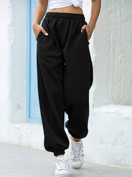 Relaxed Sweatpants Black Front