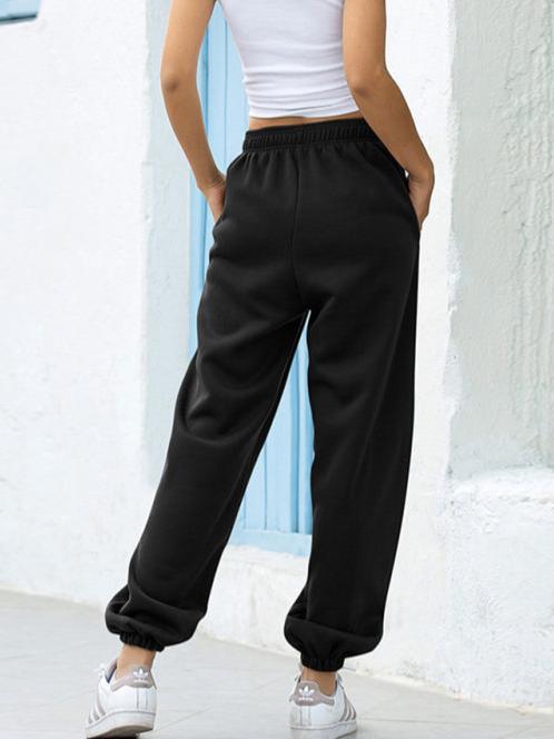 Relaxed Sweatpants Black back