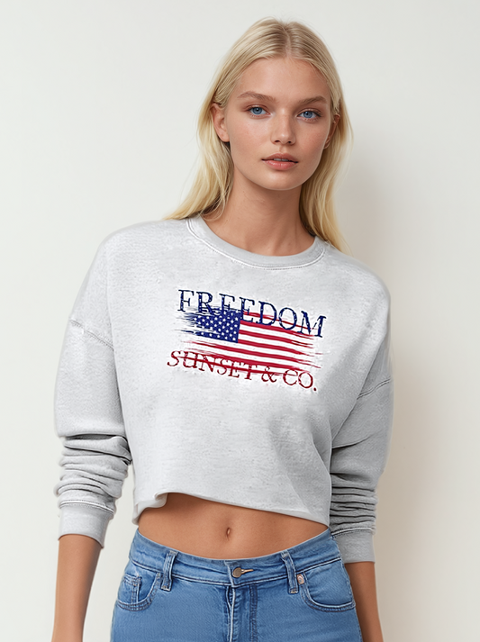 Lightweight Cropped Sweatshirt - Freedom