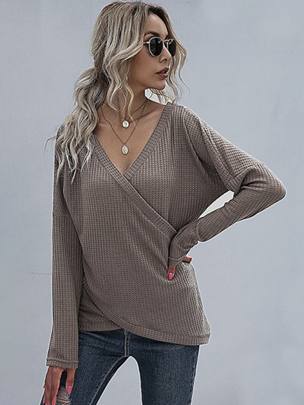 Deep V Neck Knit Sweater