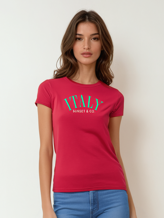 Jersey Crew Neck T-Shirt - Italy