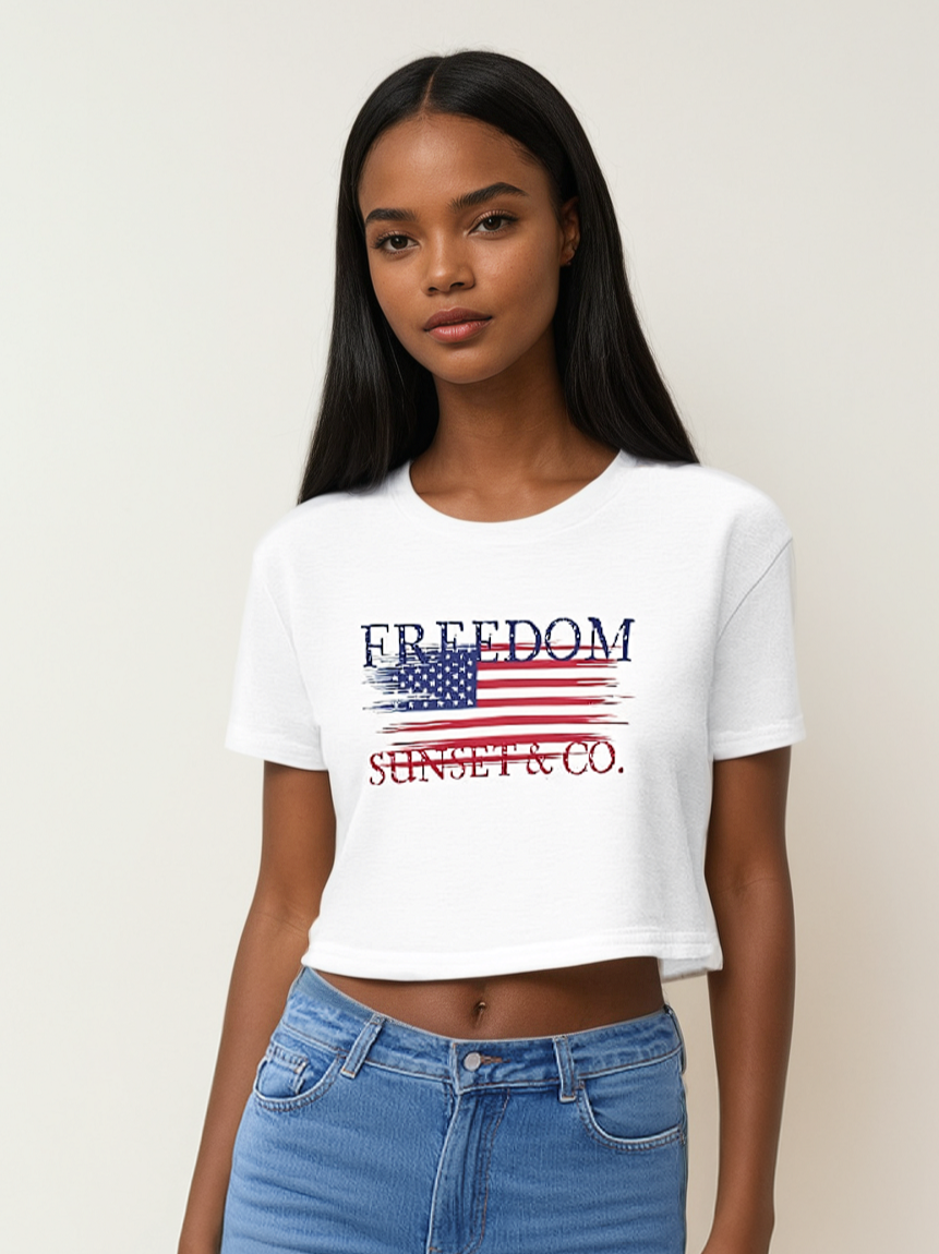 Mini Crop Tee - Freedom