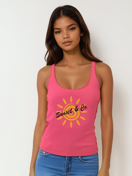 Racer Back Tank - Sunset Logo