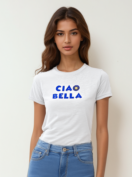 Jewel Neck T-Shirt - Ciao Bella